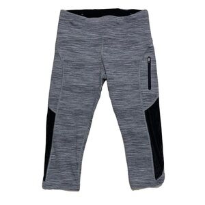 Lululemon - Sun Runner Crop Space Dye Camo Seal Grey Black Legging in Size 10